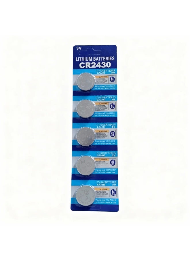 robotgcc CR2430 3V Lithium Coin Battery 5-Pack High Quality Button Cell Batteries with Stable Voltage, Long Shelf Life and Reliable Power for Watches, Fitness Trackers, Remote Controls, Medical Devices and Thin Electronic Accessories - Image 4